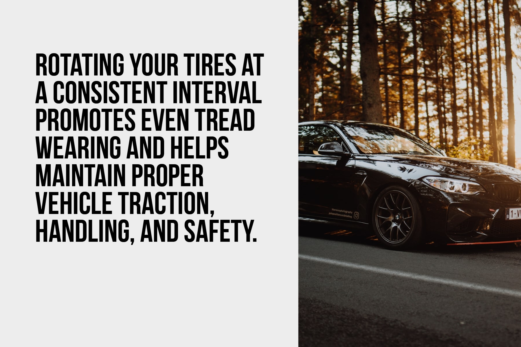 rotate tires for even tread wearing