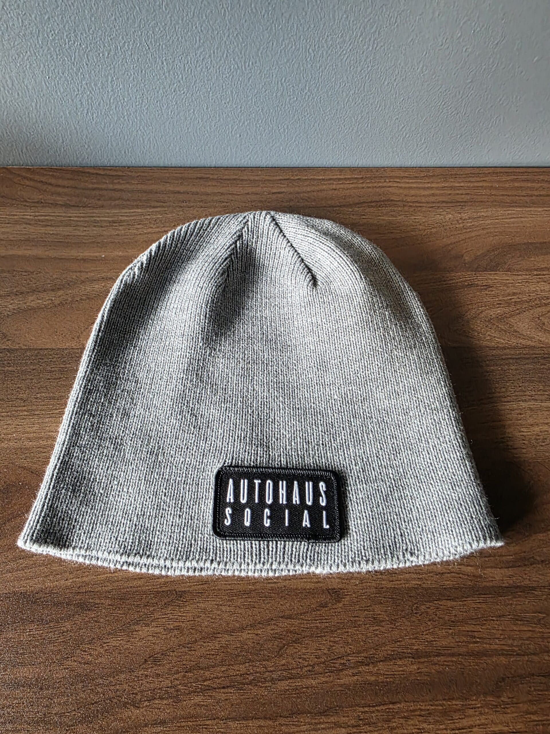 AutoHaus social gray winter beanie